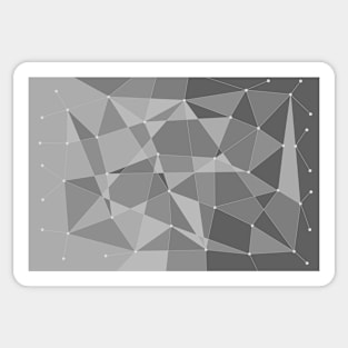 Abstract random geometric pattern grey Sticker